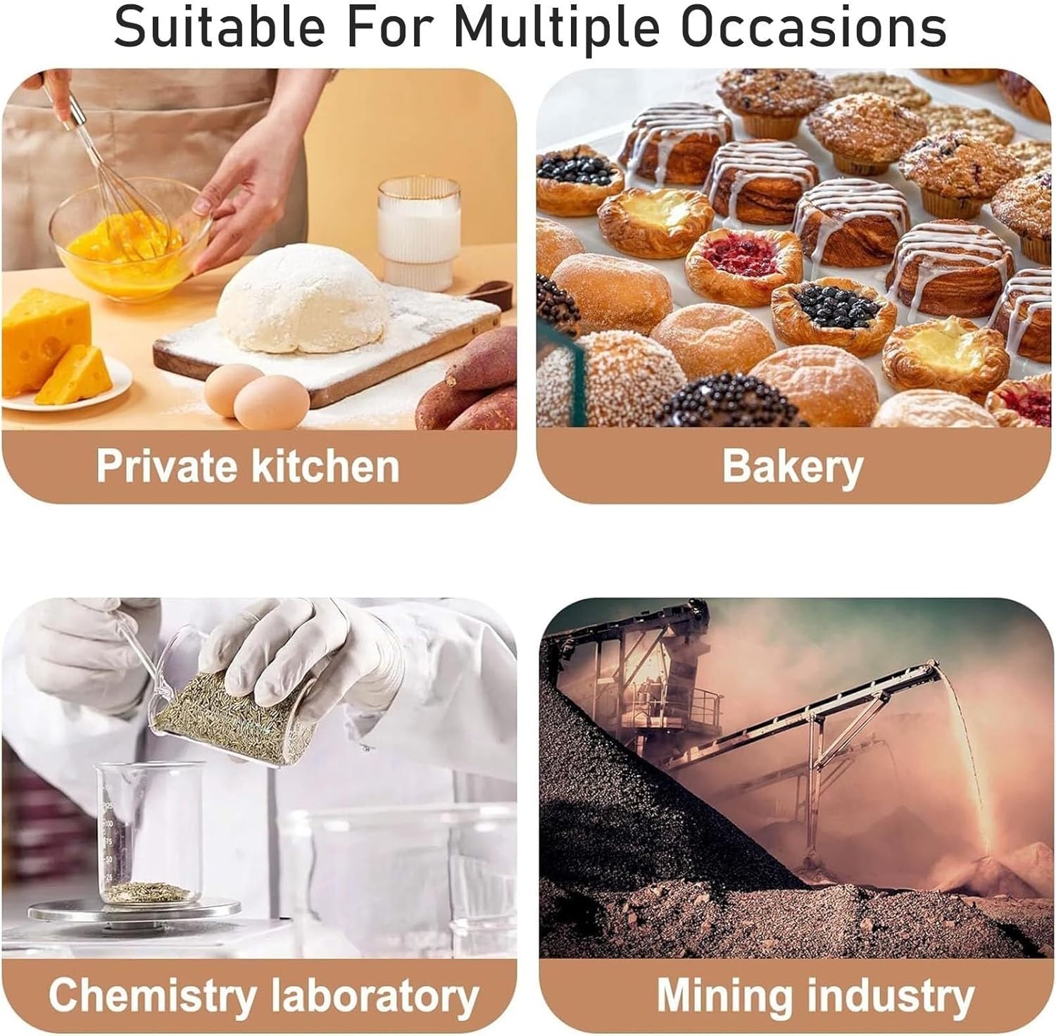 Vibrating Sieve Sieve Electric Sieve Machine for Flour Electric Flour Sieve Automatic Sieve Shaker(With70mesh)