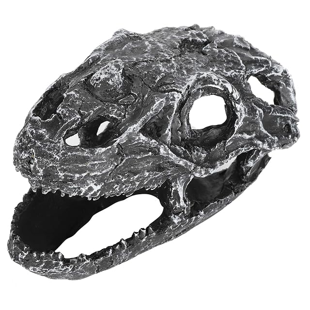 Foto 4 de 8 de Reptile Rock Hiding Hiding - Cuevas de escondite para Adorno de decoración de terrario de Acuario de Reptiles…