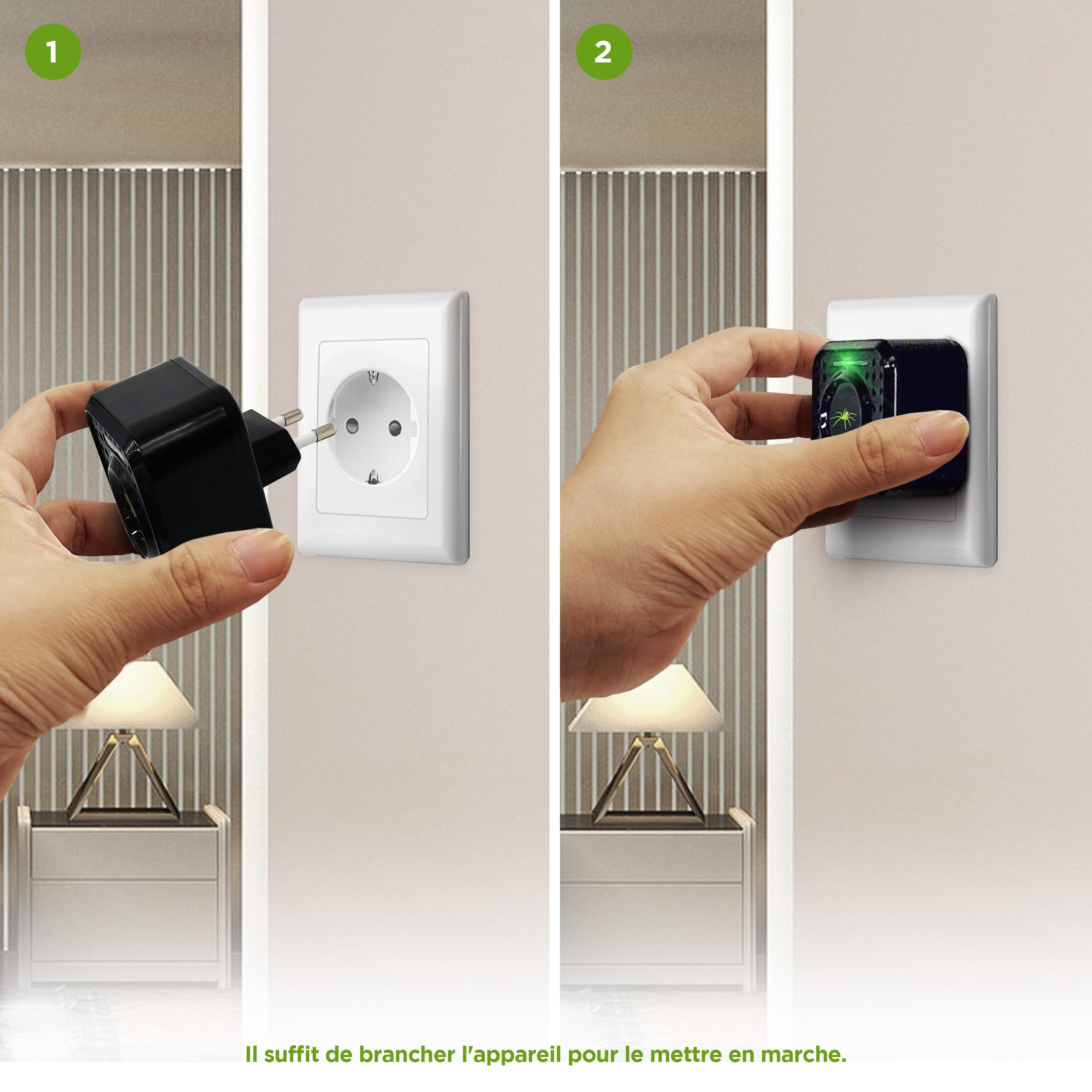 ISOTRONIC® Prise Anti Araignée Répulsif à Ultrasons contre les Araignées appareil électrique sans produits chimiques contre les insectes pour usage intérieur pour Chambre Salon Cuisine, Lot de 5