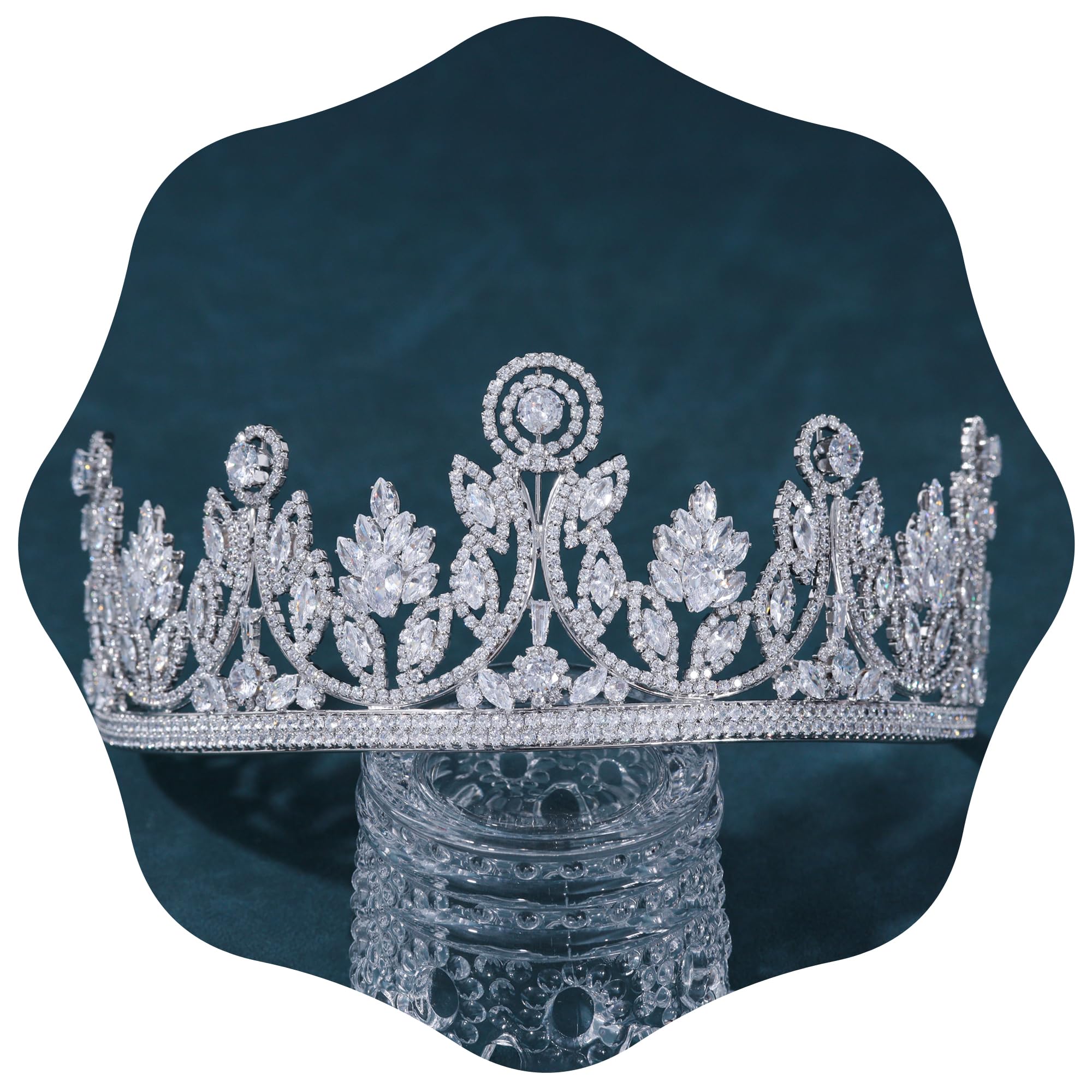 新品❗️未開　Crown  15years OLD Amazon.com: FASNAHOK Silver Royal Tall Crowns for Women Cubic