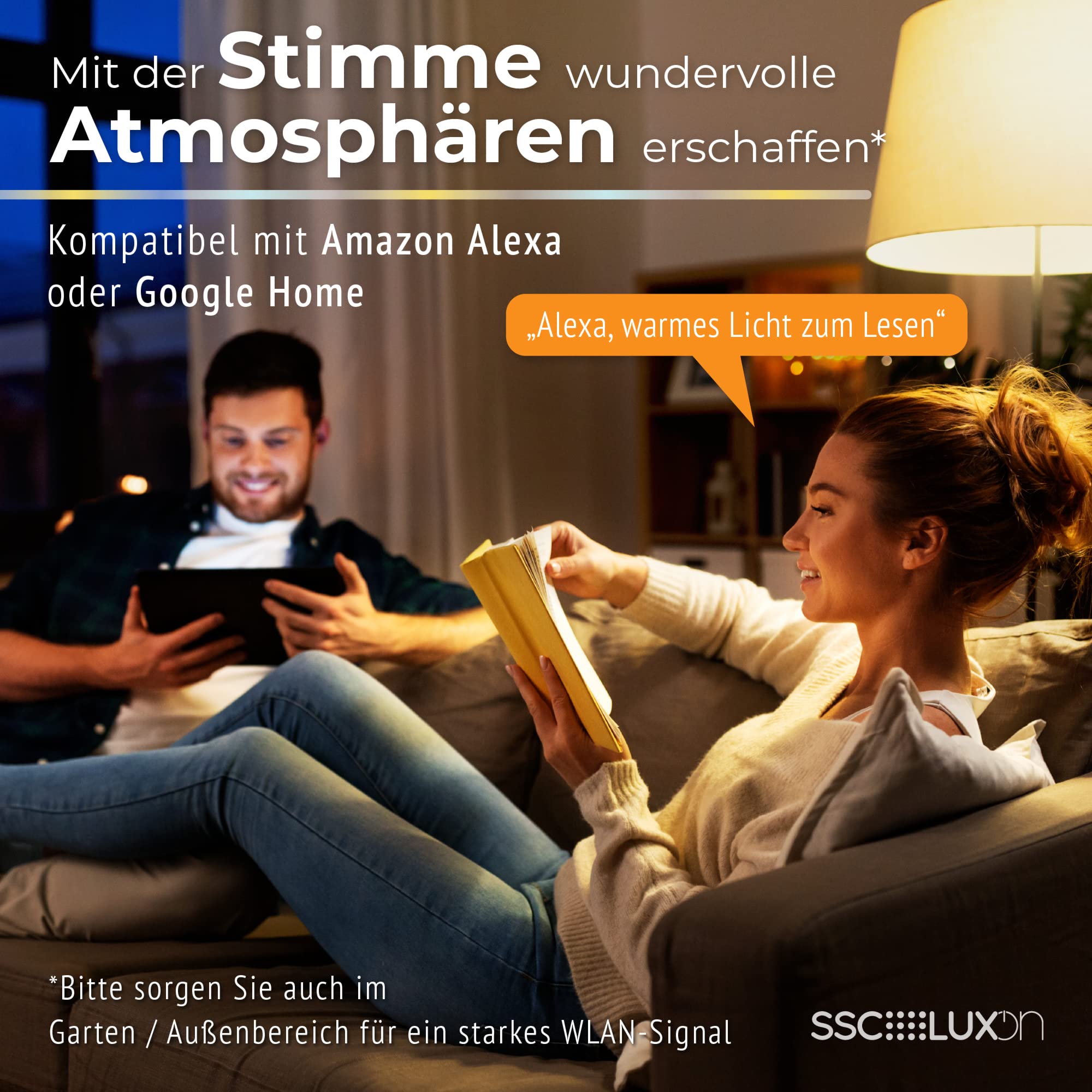 SSC-LUXon PARU Pendelleuchte Vintage 2-flammig - Hängelampe inkl. Smart CCT LED Lampen WLAN kompatibel mit Alexa, Siri & Google