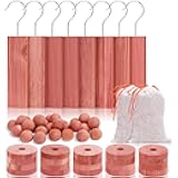 Homode Cedar Blocks for Clothes Storage, Set of 60, Cedar Chips & Sachets - Aromatic Cedar Wood Balls for Closets, Drawers, Fresh Essentials