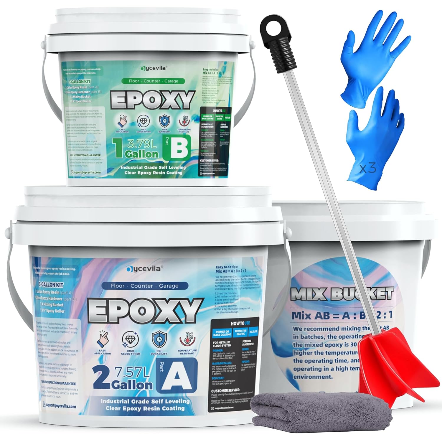 Garage Self Leveling Epoxy Resin Kit