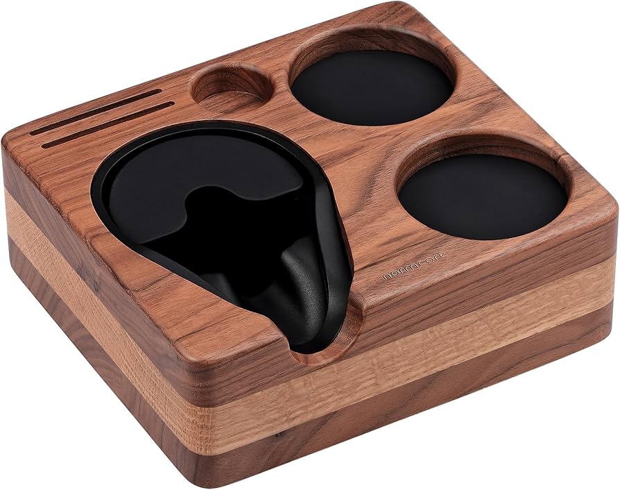 Amazon.com: Normcore Tamping Station, Natural Walnut Espresso