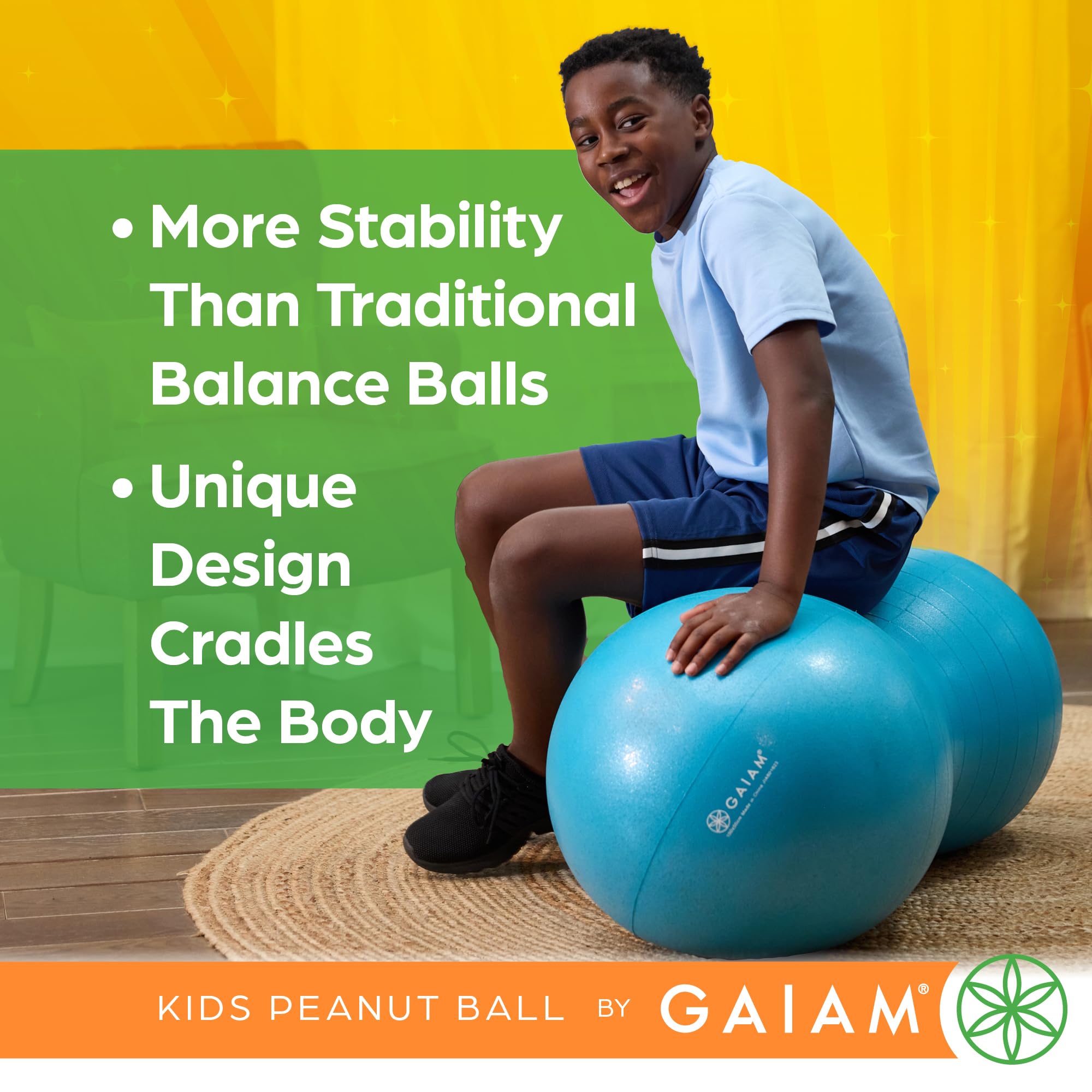 Amazon.com: Gaiam Kids Active Seat Peanut Shaped Bounce Desk Chair