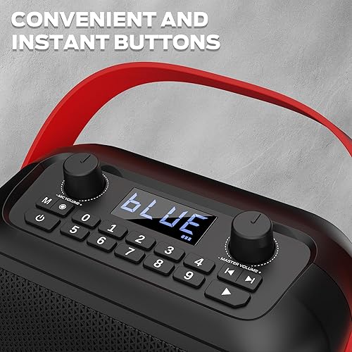 Miniatura 2 de Monster Altavoces Bluetooth portátiles, altavoz Bluetooth inalámbrico con sonido estéreo de 40 W, graves ricos, altavoces para exteriores con asa,