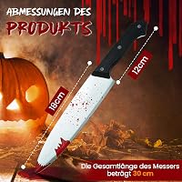 REDSTAR FANCY DRESS Halloween Véres Műkés 30 cm - Zombi Jelmez Kiegészítő Műanyag Tréfaeszköz - Horror Dekoráció Színházi Kellék Jelmezbálra 2