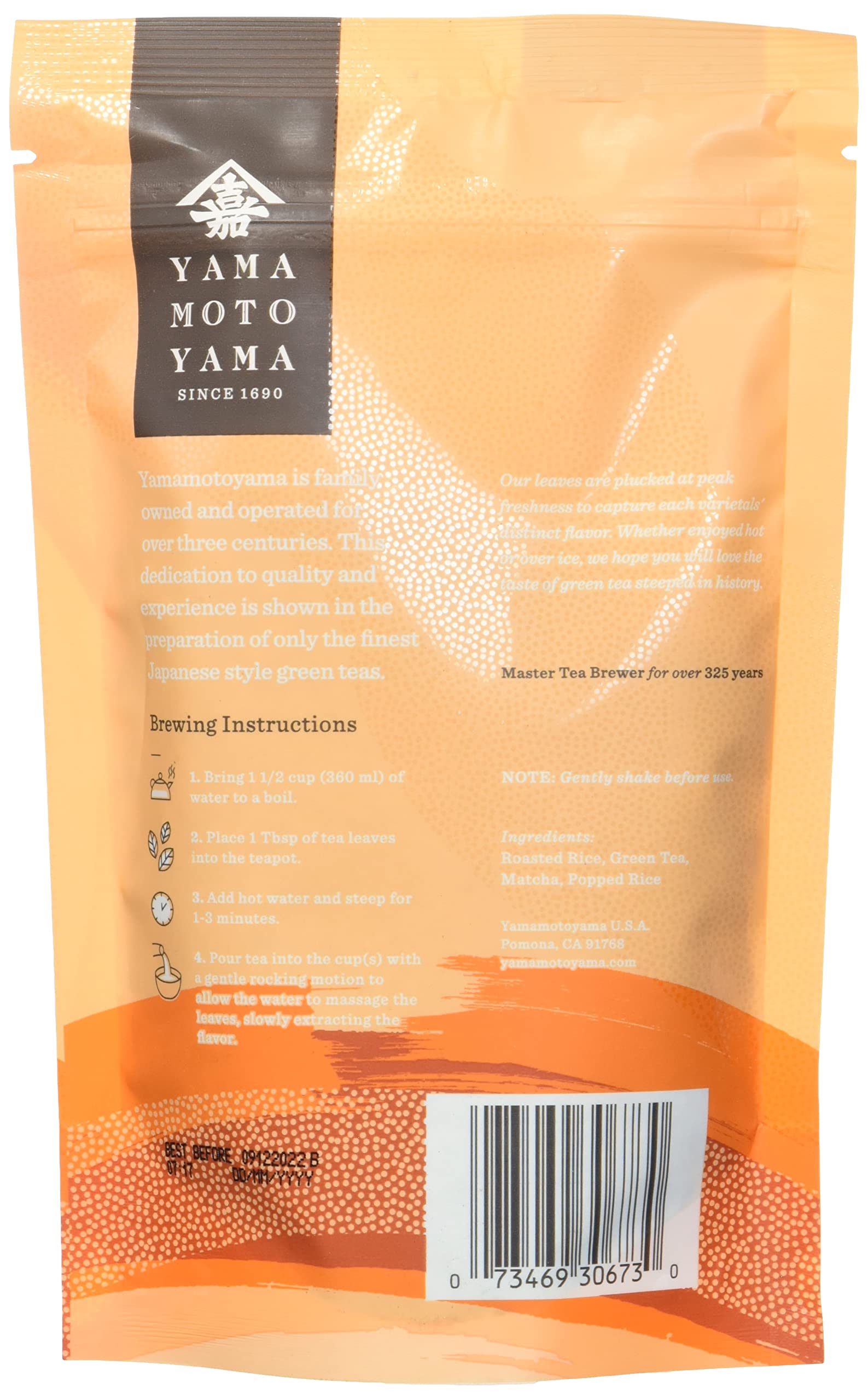 Yamamotoyama Matcha Genmai Loose Green Tea 3 5 oz Pack of 12 — view 2