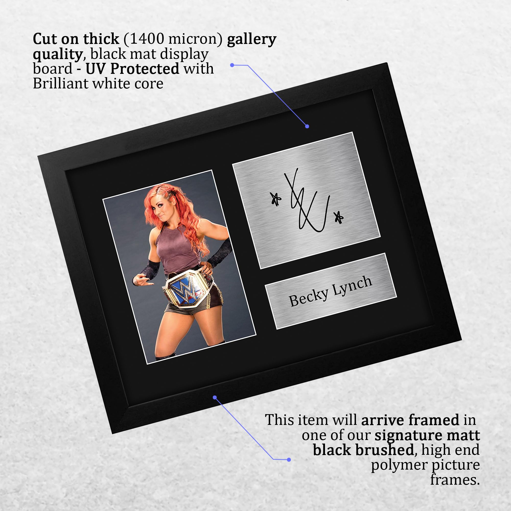 Amazon.com: HWC Trading Becky Lynch Framed Gift Signed Printed