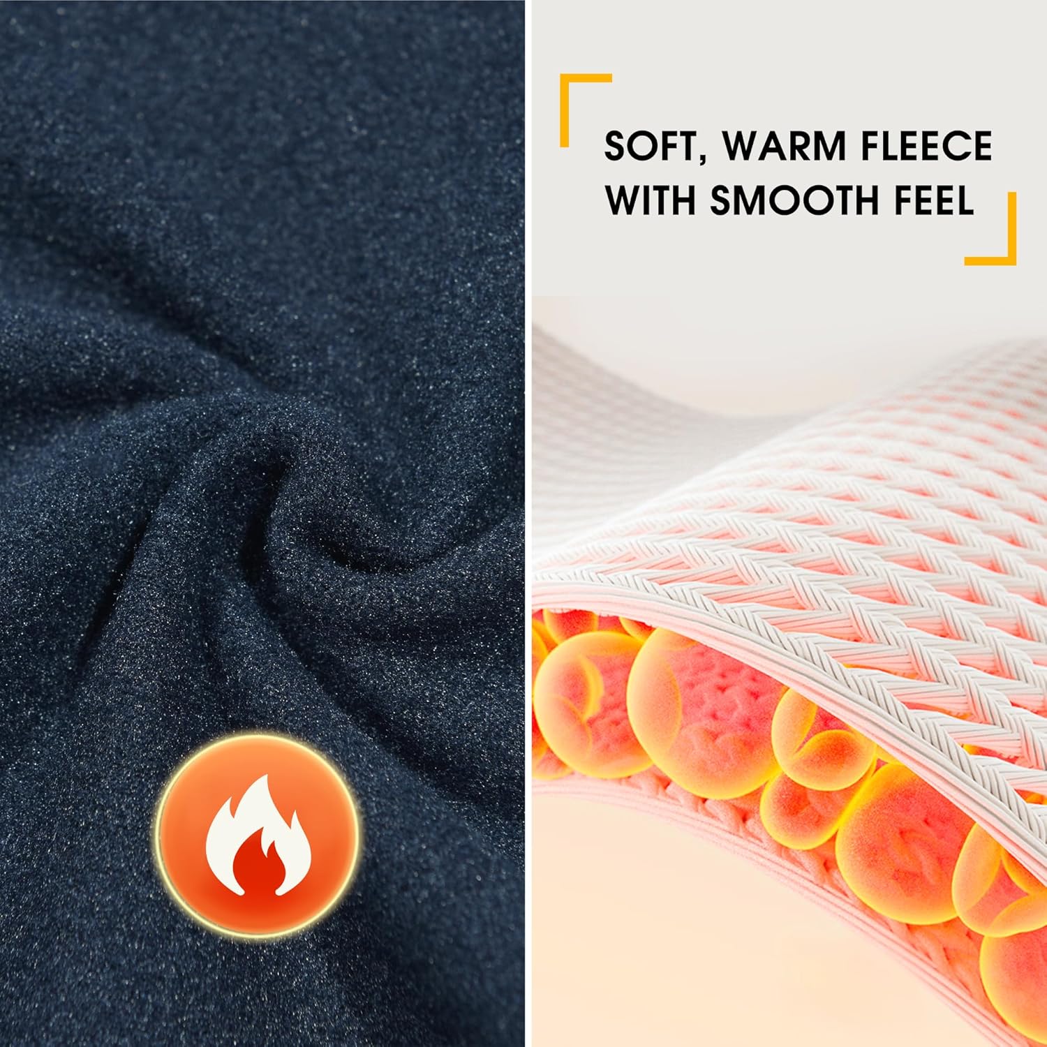 FitsT4 Sports Men's Thermal Shirt Fleece Lined Mock Neck Base Layer Tops - Image 4