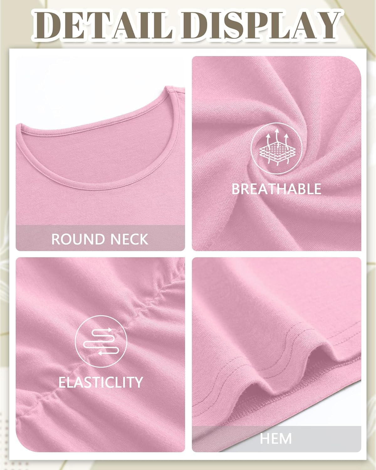 4 Pack Women's Maternity Shirts, Half Sleeve Side Ruched Tops Crew Neck Summer Casual Pregnancy Clothes - Image 5