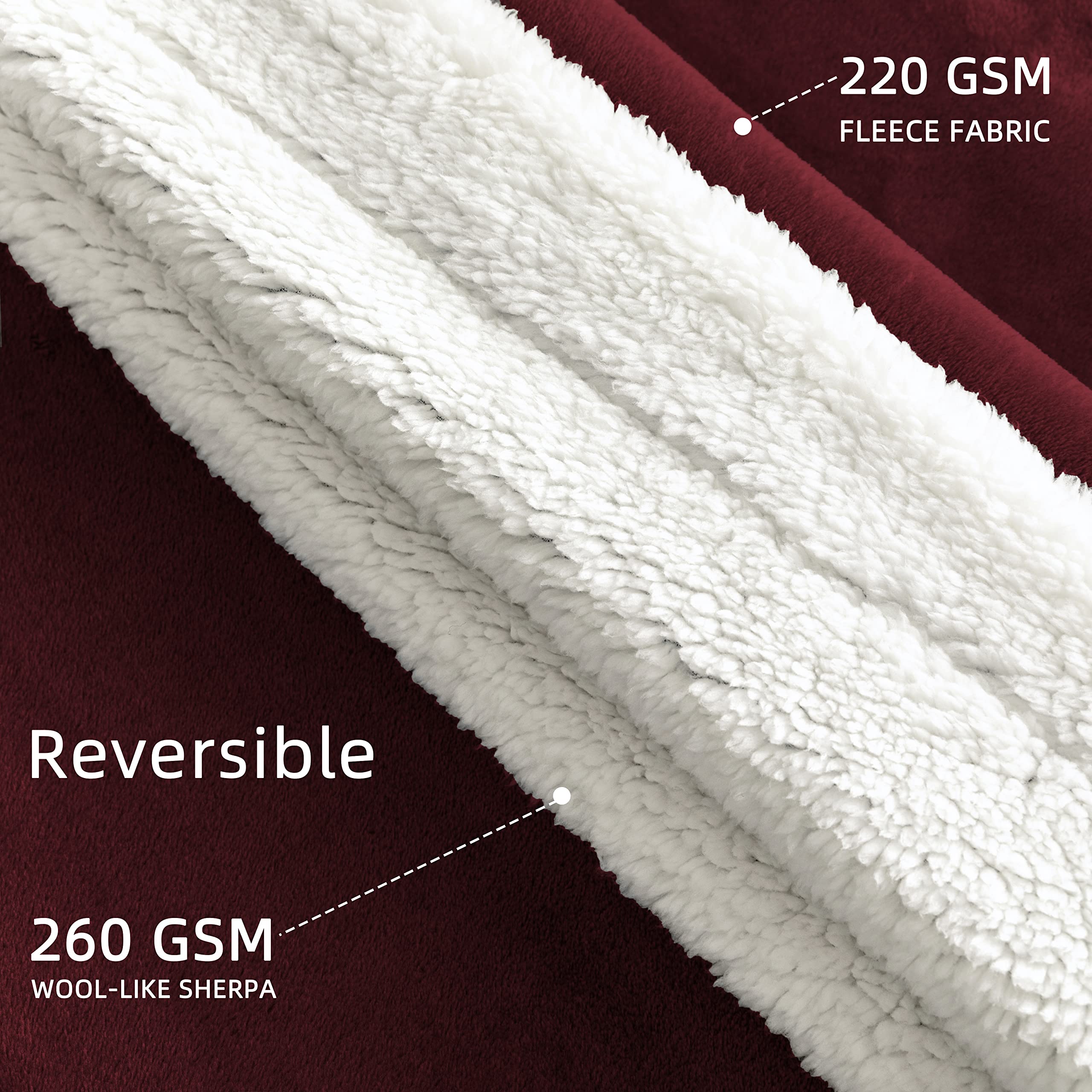 Coperta Plaid In Pile Sherpa 130x150 Cm - Morbida E Calda | Certificata Oeko-TEX® - Foto 7