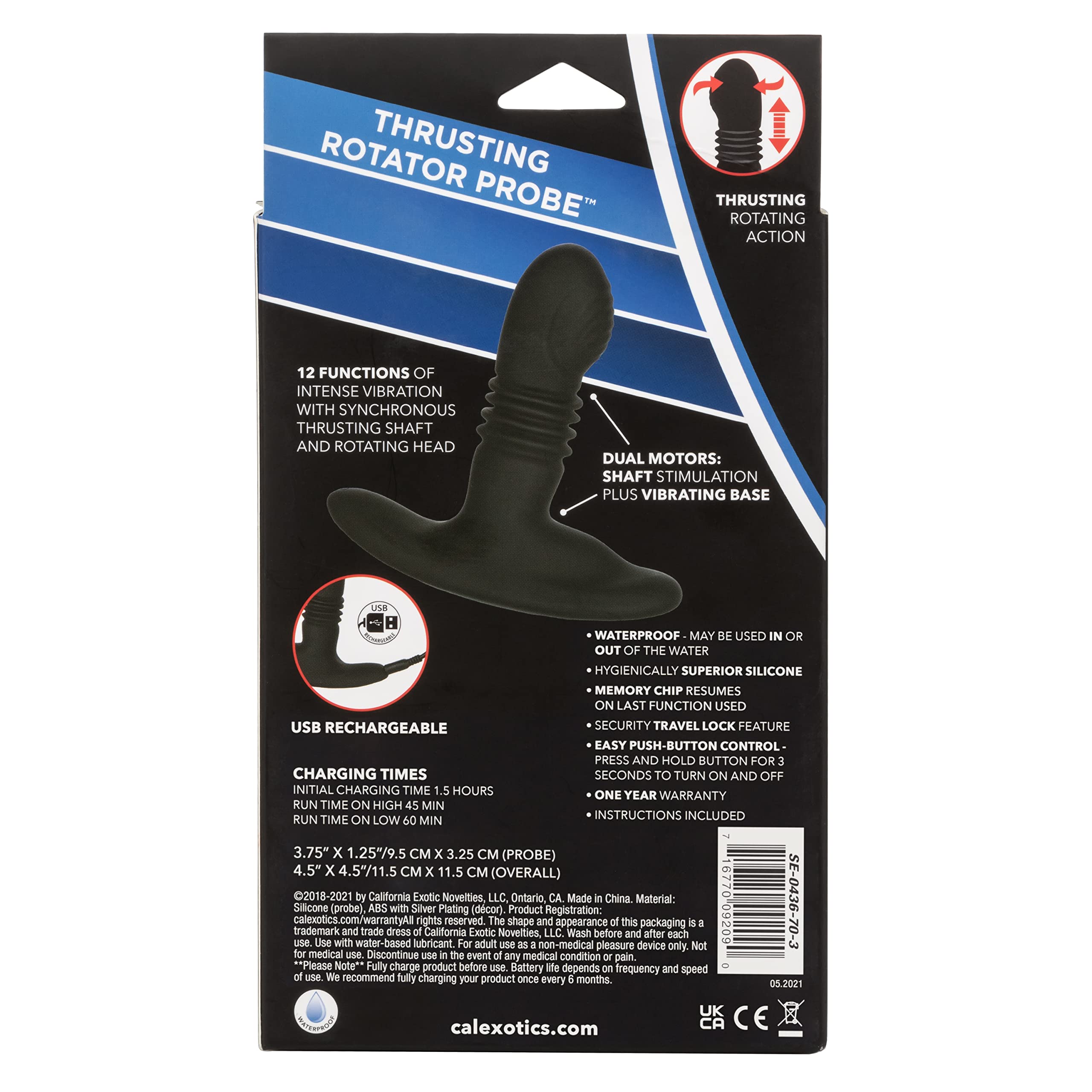 Amazon.com: California Exotics Novelties Eclipse Thrusting Rotator Probe :  Health & Household