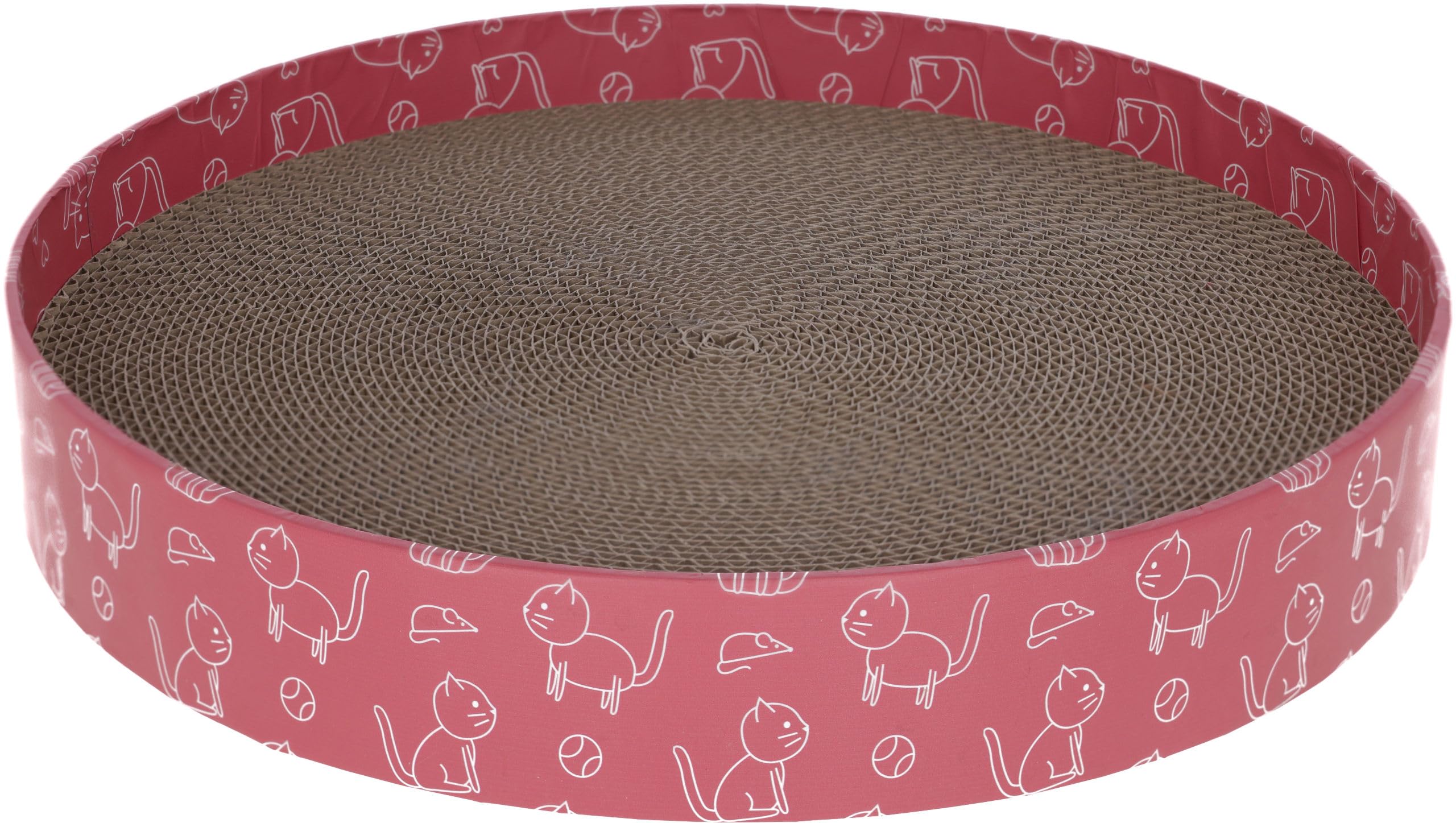 Kerbl Pet Circle Cat Scratching Bed Cardboard Pink Diameter 34 cm