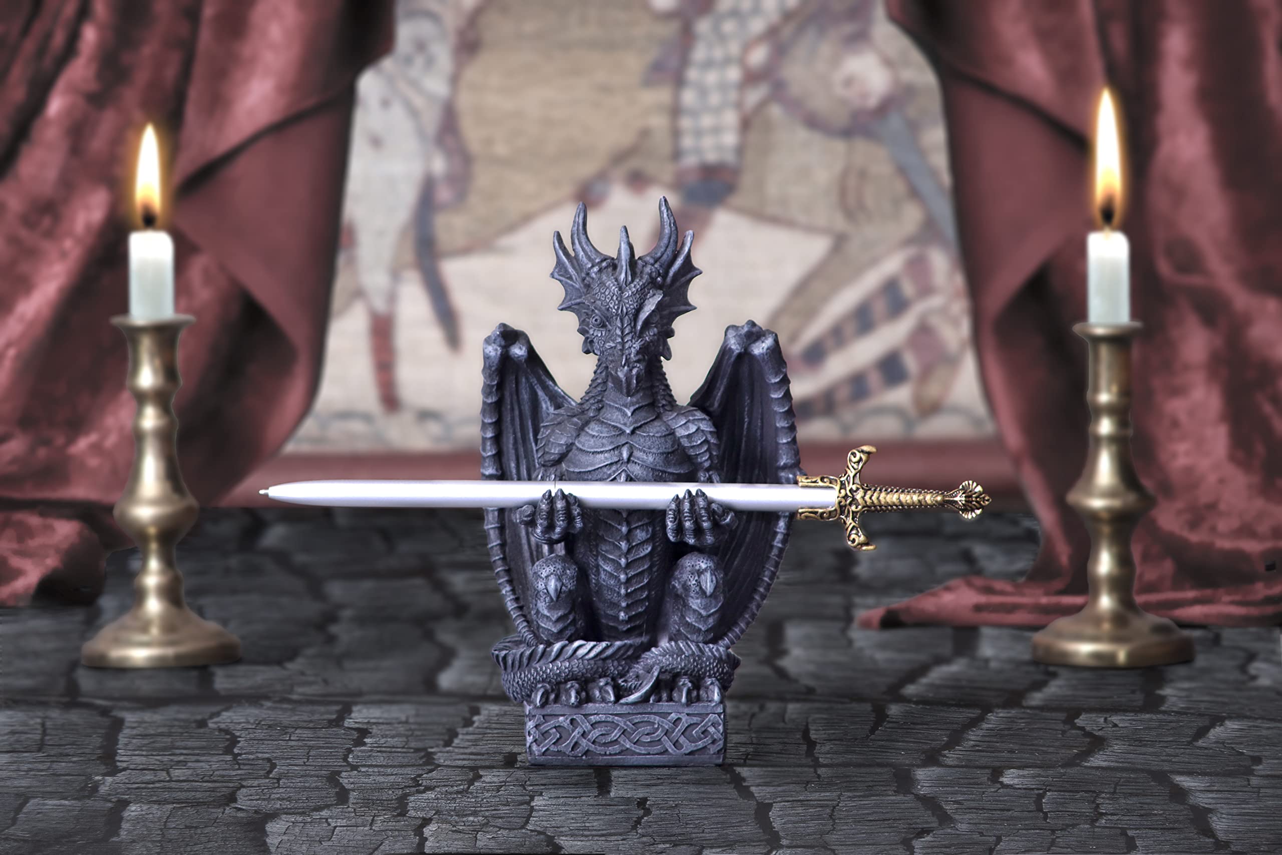 Nemesis NEM2564 Now Green Wyrm Dragon Pen Pot Holder, 10.7 Cm - View #10