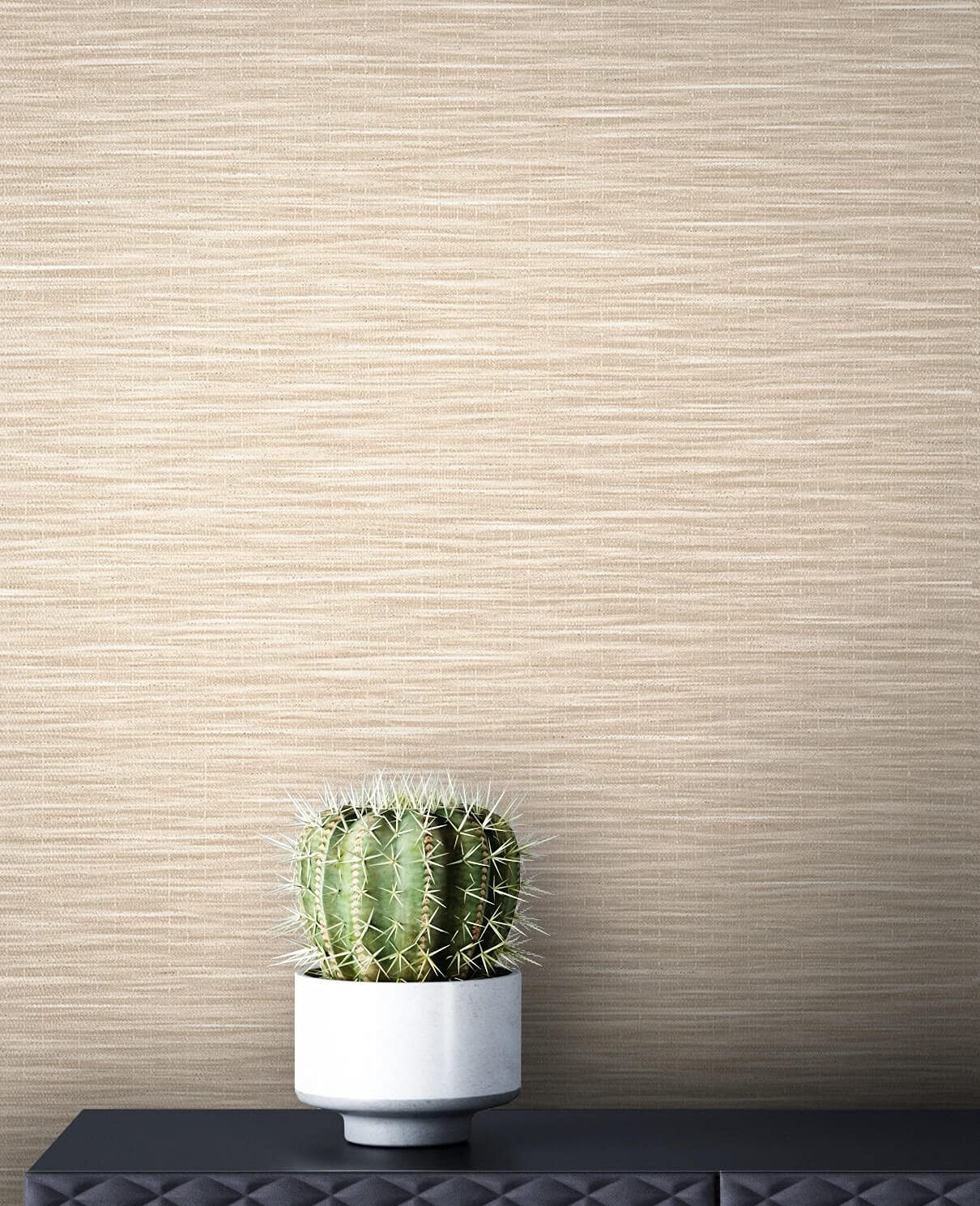 Newroom Tapete Beige Vlies Textiloptik - Modern Uni Struktur für Wohnzimmer Schlafzimmer Küche Flur Büro