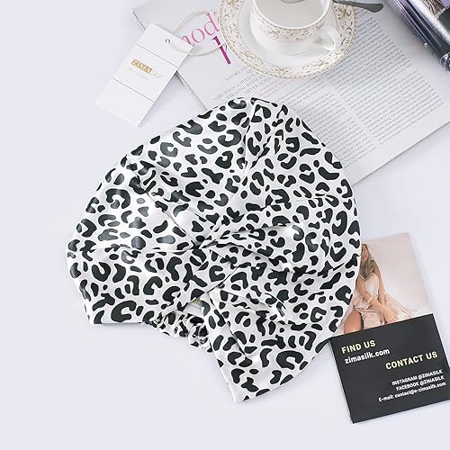 Miniatura 31 de ZIMASILK - Gorro para dormir de 100% seda morera de 0.18 libras para el cuidado del cabello, capota de seda con elástico para la cabeza (1 unidad,