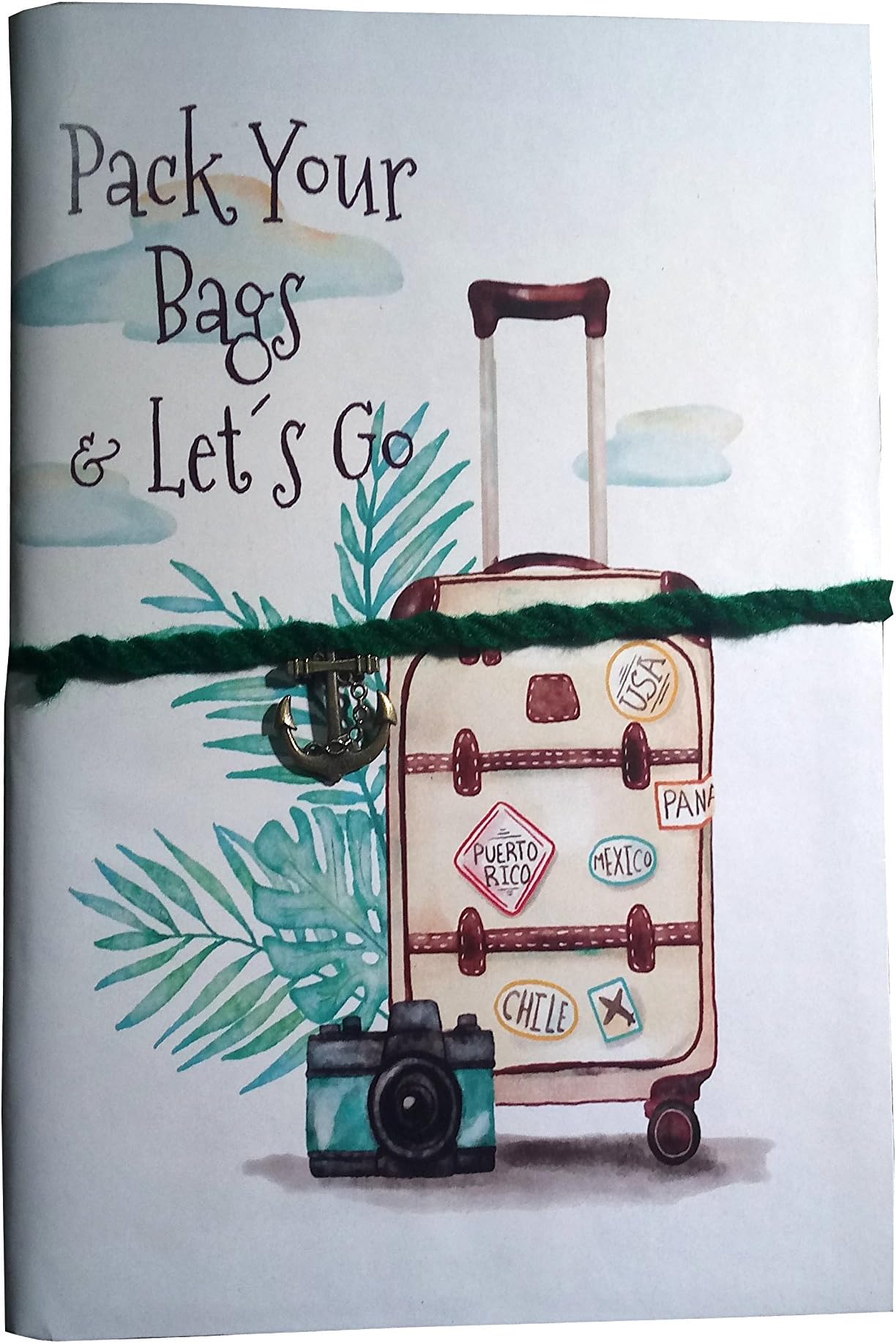 Goonj Creations Handmade Diary Travel Print ( 20.32 X 13.97 cm)
