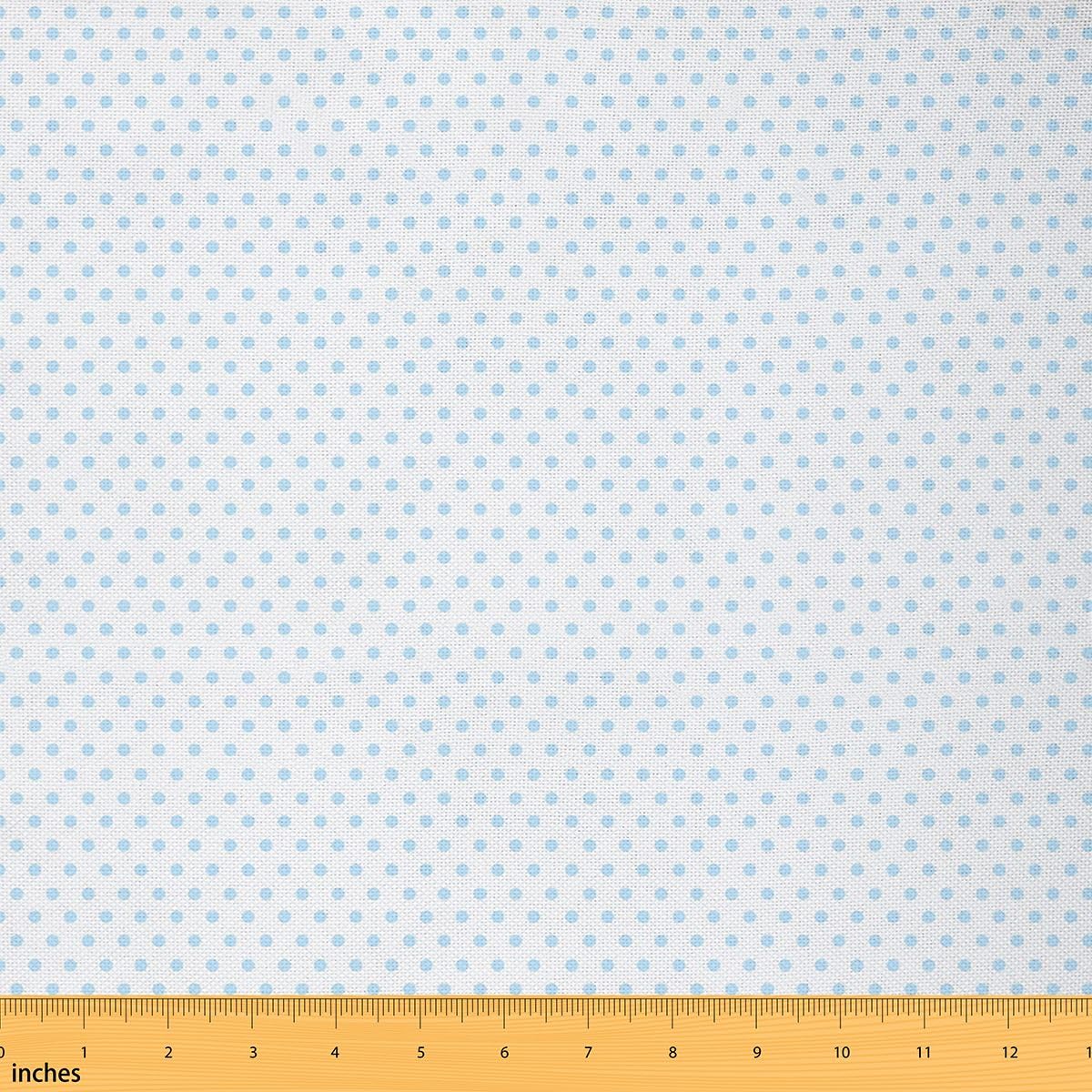 Blaue Punkte Stoffe zum Nähen 920x150cm | Blau Weiß DIY Stoffe zum Nähen ,Polkadot Dekostoff Polyester Handwerken Nähen Stoff