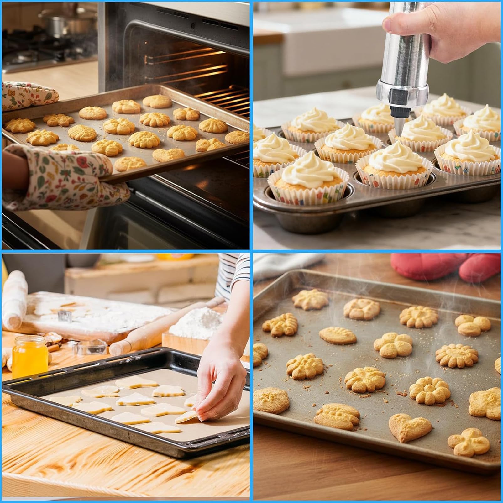 Machine à Biscuits Automatique, Presse à Biscuits électrique 180 W, Moule à Biscuits avec disques et Douille à pâtisserie, pour la décoration de gâteaux Maison Fournitures de pâtisserie