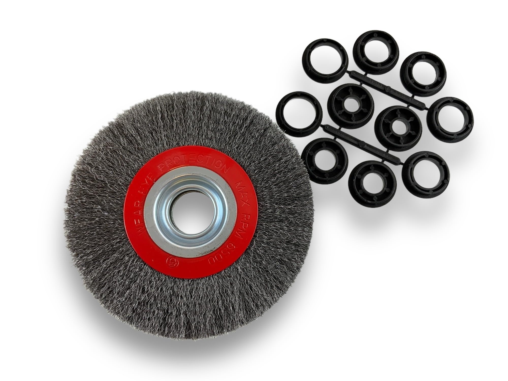 Kibros Brosse circ. touret ACIER fil dur Ø 175 mm 2 rangs