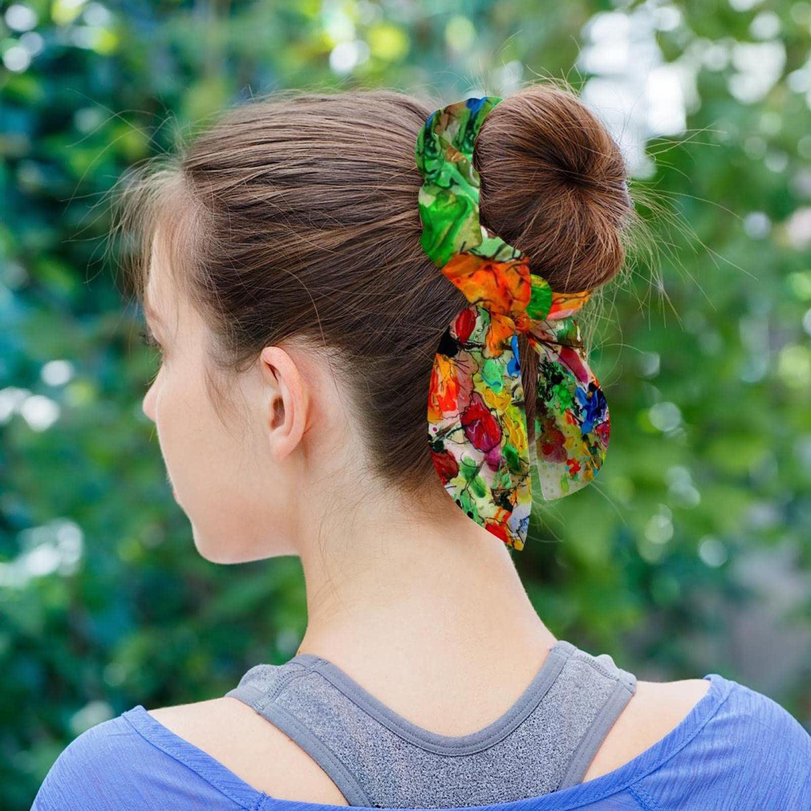 6 Haargummis Mit Schleife – Elastische Haargummis Mit 2-in-1-Design, Weicher Stoff, Für Damen & Mädchen