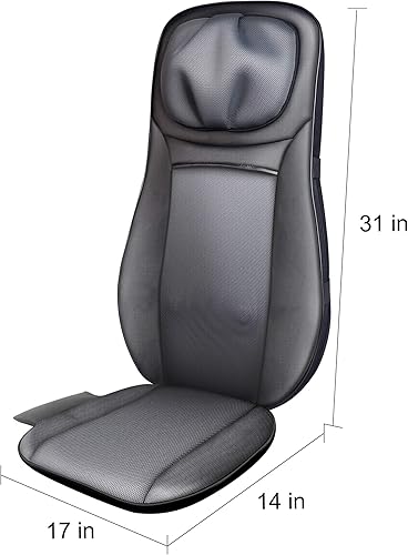 Vista 48 de Snailax Shiatsu AL233 Masajeador para cuello y espalda con calor, espalda completa, masaje Shiatsu o masaje con rodillo, almohadilla para masajes