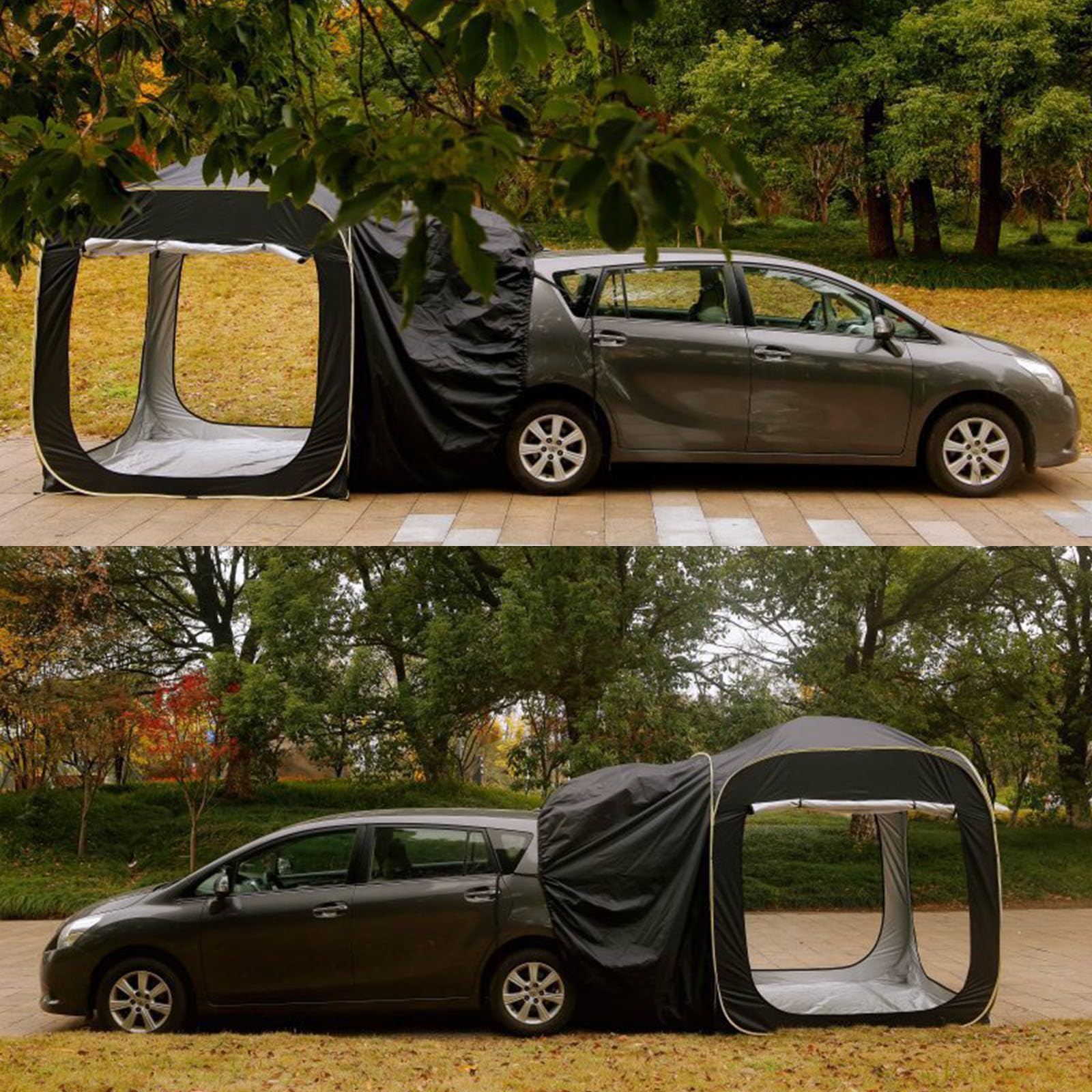 SUV Van Autozelt 2–5 Personen heckklappenzelt heckzelt Auto, Driveaway-Heckklappenmarkise, freistehendes Campingzelt, Pop-Up-Familienzelte für SUV oder Van/Bus, Fahrzeuge