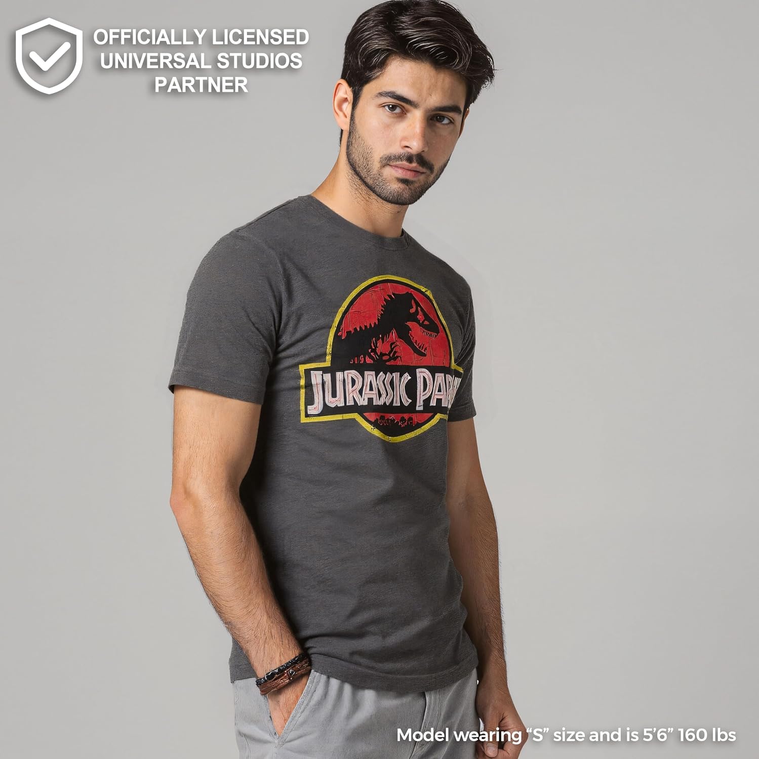 Jurassic Park Men’s Big Classic Movie Logo T-Shirt - Image 2