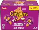 CRISPERS, All Dressed Flavour, 18 Individually Wrapped Snack Packs, Bulk Lunch School Snacks, Value Pack, Is It a Chip or a Cracker, 504 g (28 g bags each)