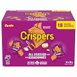 CRISPERS, All Dressed Flavour, 18 Individually Wrapped Snack Packs, Bulk Lunch School Snacks, Value