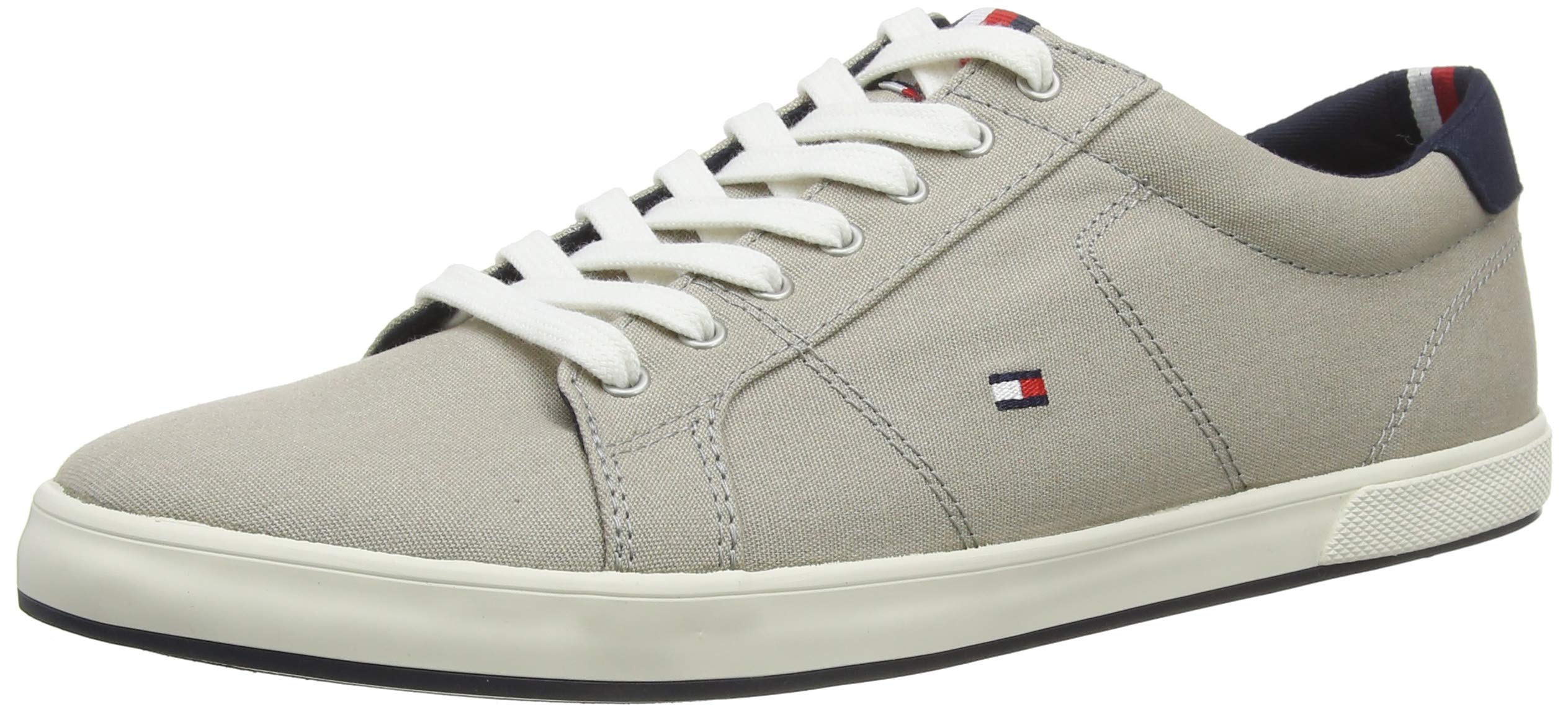 Tommy Hilfiger Herren Vulcanized Sneaker Iconic Long Lace Sneaker Schuhe, Beige (Stone), 47
