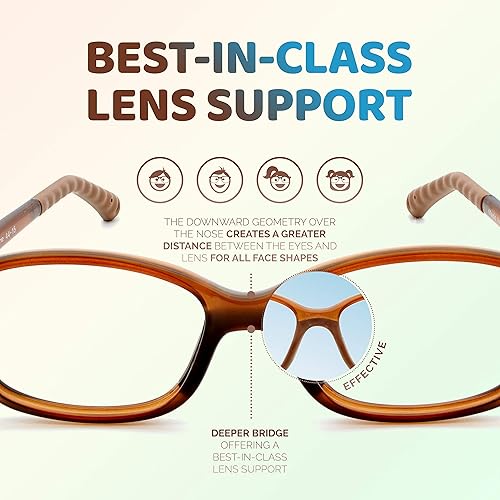 Vista 4 de Tempo Gafas irrompibles para niños - Gafas de moda flexibles para niños - 3006