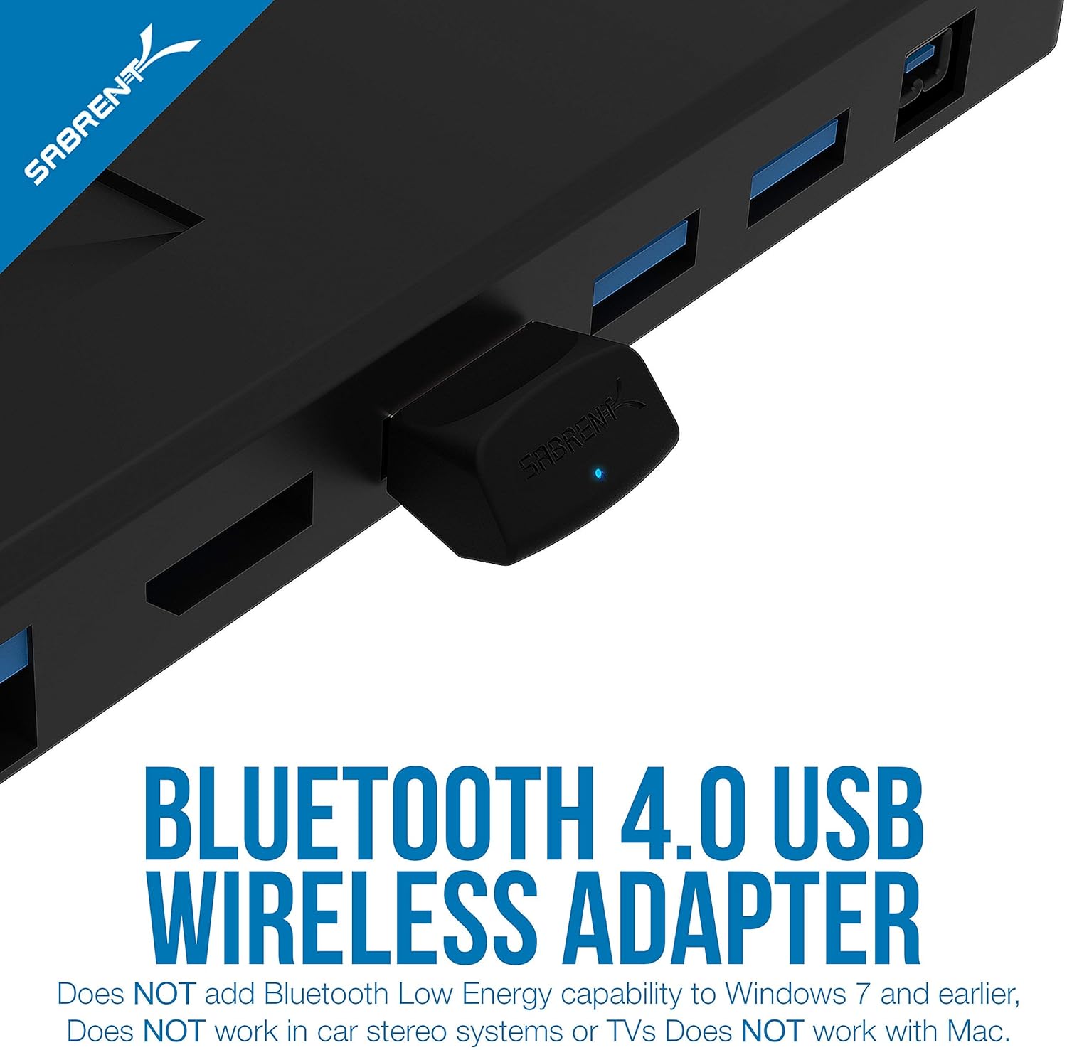 10 Port 60W USB 3.0 Hub with Individual Power Switches and LEDs Includes 60W 12V/5A Power Adapter+USB Bluetooth 4.0 Micro Adapter for PC [v4.0 Class 2 with Low Energy Technology]