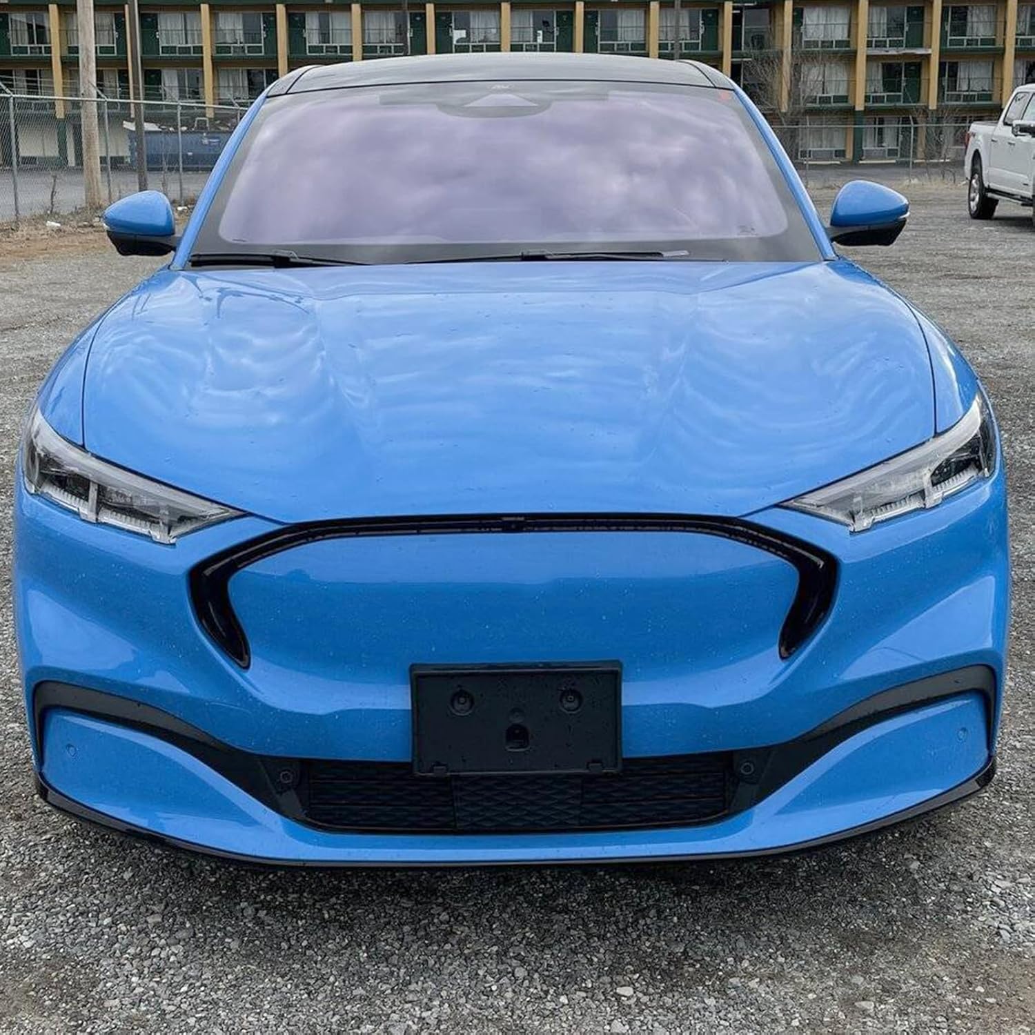 Front Bumper License Plate Frame Mounting Bracket Tag Holder Fits for Ford Mustang Mach-E 2021-2024 Replace LJ8Z17A385AA FO1068191