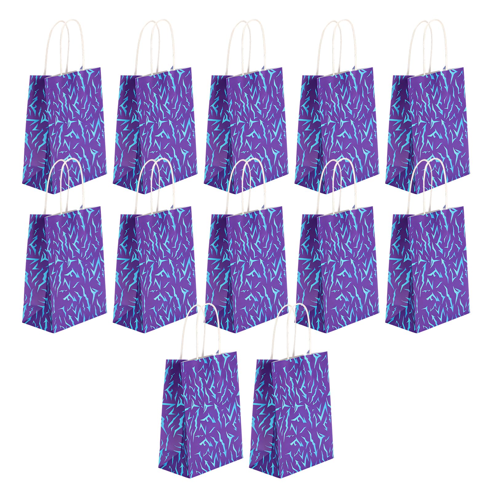 Leseogye 12 Pcs Purple Demon Party Bags, Purple Energy Gift Bags for Kpop Party, Gift Bag with Handle for Birthday, Halloween