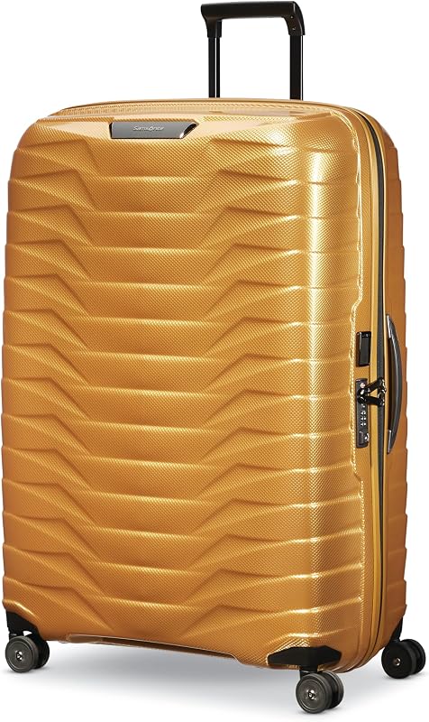 Proxis X-Large Hardside Luggage with Dual Spinner Wheels - Innovative Roxkin™ Lightweight Shell With Ultimate Durability- Includes TSA Lock, Ergonomic Telescoping Handle - Honey Gold