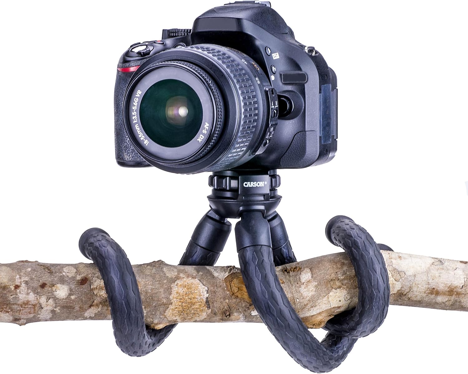 Carson BoaPod Flexible Leg Travel Tripod with Universal Smartphone Adapter and Wireless Remote Shutter Button (TR-050), Black, Medium