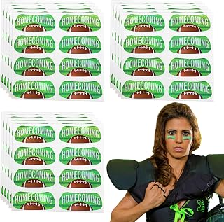 120 Pcs Homecoming Football Glitter Eye Stickers Cheerleading Sickers Sport Eye Black Sticker for Football Softball Party School Spirit Items