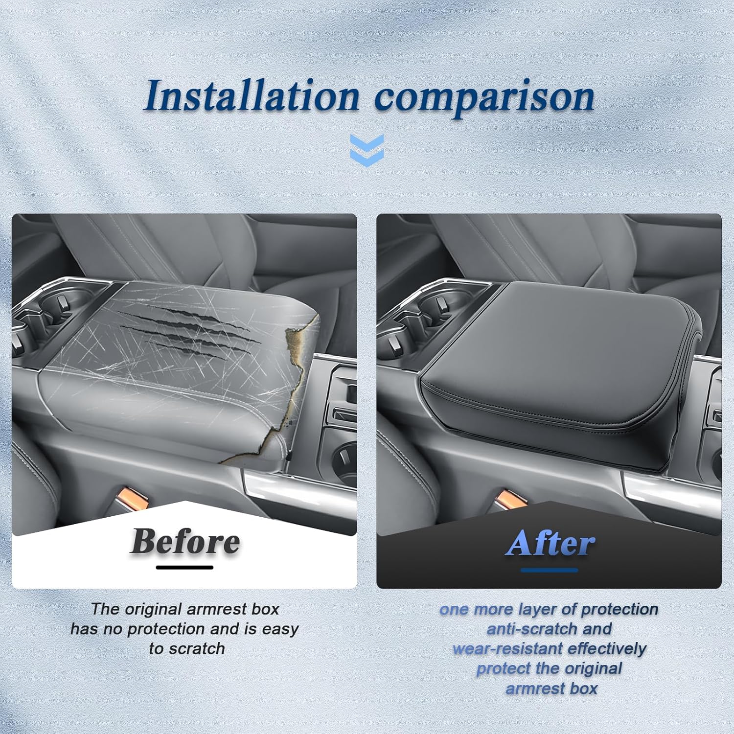 BIBIBO 2023-2026 Super Duty Center Console Armrest Cover 2023 2024 2025 2026 F/250/F-350/F-450 Ford Super Duty Truck (XL/XLT/Lariat/King Ranch/Platinum) Arm Rest Cover 2025 Super Duty Accessories