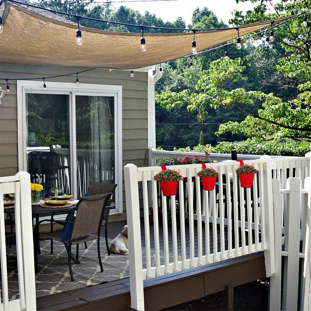 Buy ALMI Hook Railing Planter Hanging Flower Pot, Balcony Garden