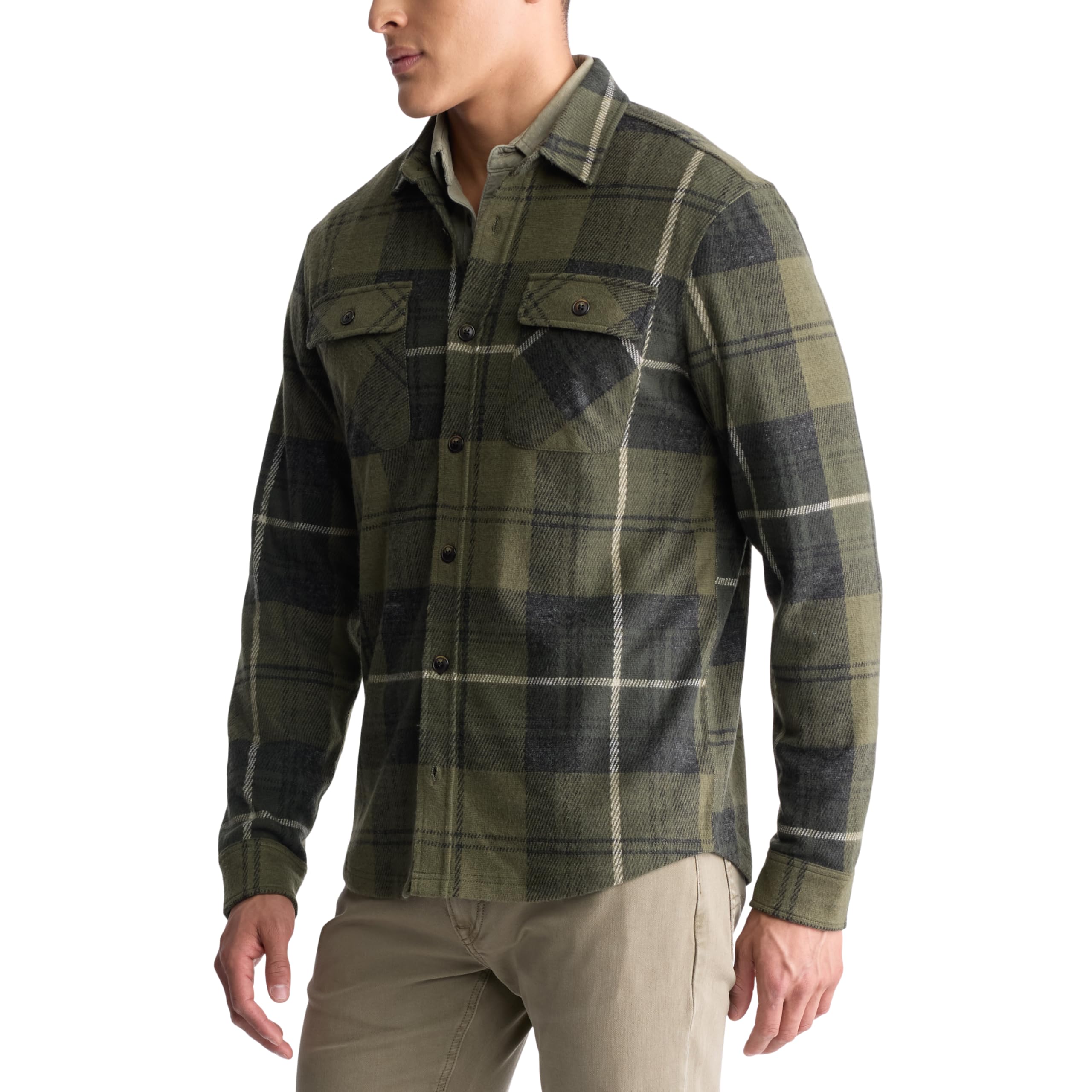 Buffalo David Bitton Koszula z długim rękawem z zapięciem na guziki Mężczyźni Long Sleeve Button Down Blanket Shirt