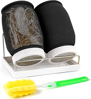 Sponsored Ad - Auspok Sprouting Jar Kit, 2 Wide Mouth Mason Jars, Premium Stainless Steel Screen Sprout Lids, Blackout Sle...