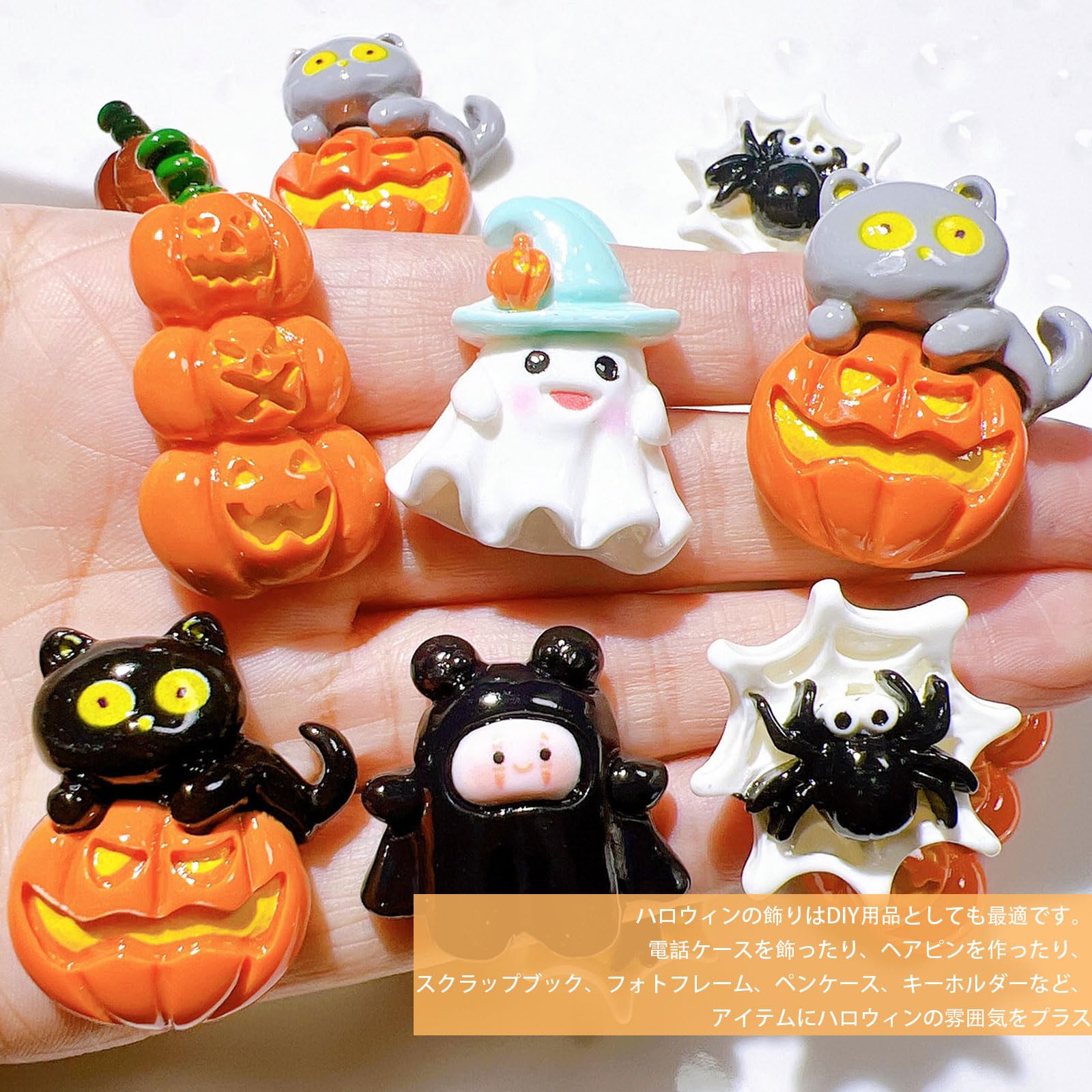 オニオオハシ レジンヘアゴム ハロウィン 蜘蛛 ☆ハロウィン☆クモ