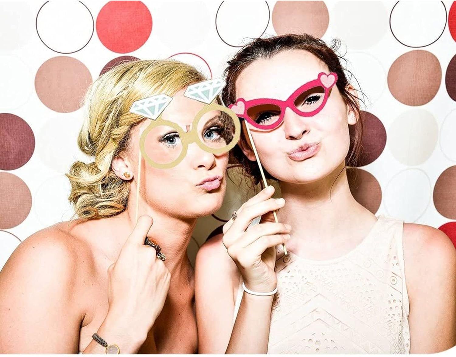 72-Pack Wedding Photo Booth Props - Funny, Bridal Party Photo Props, Selfie Props, Fun Prop Kit, Assorted Designs : Home & Kitchen