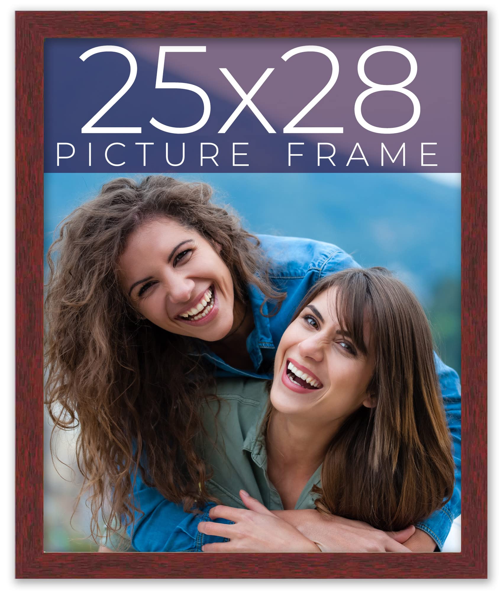Amazon.co.jp: 25 x 28インチ ダークブラウン 本物の木製写真フレーム