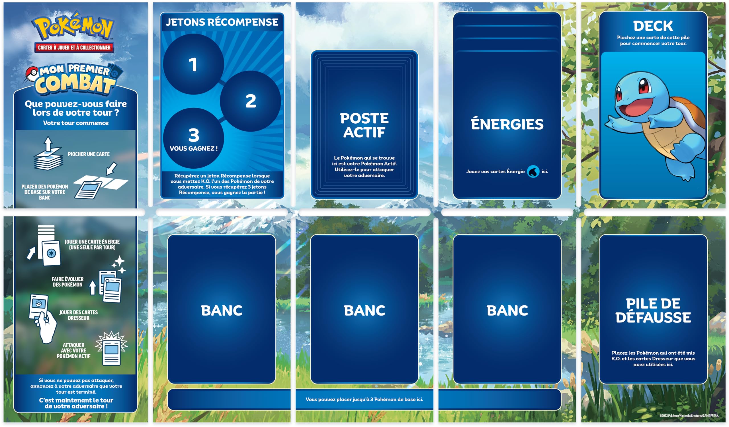 Pokémon: Mon Premier Combat – Salamèche et Carapuce du JCC Pokémon (kit de Lancement Contenant 2 Mini-Decks prêts à l’Emploi et des Accessoires)