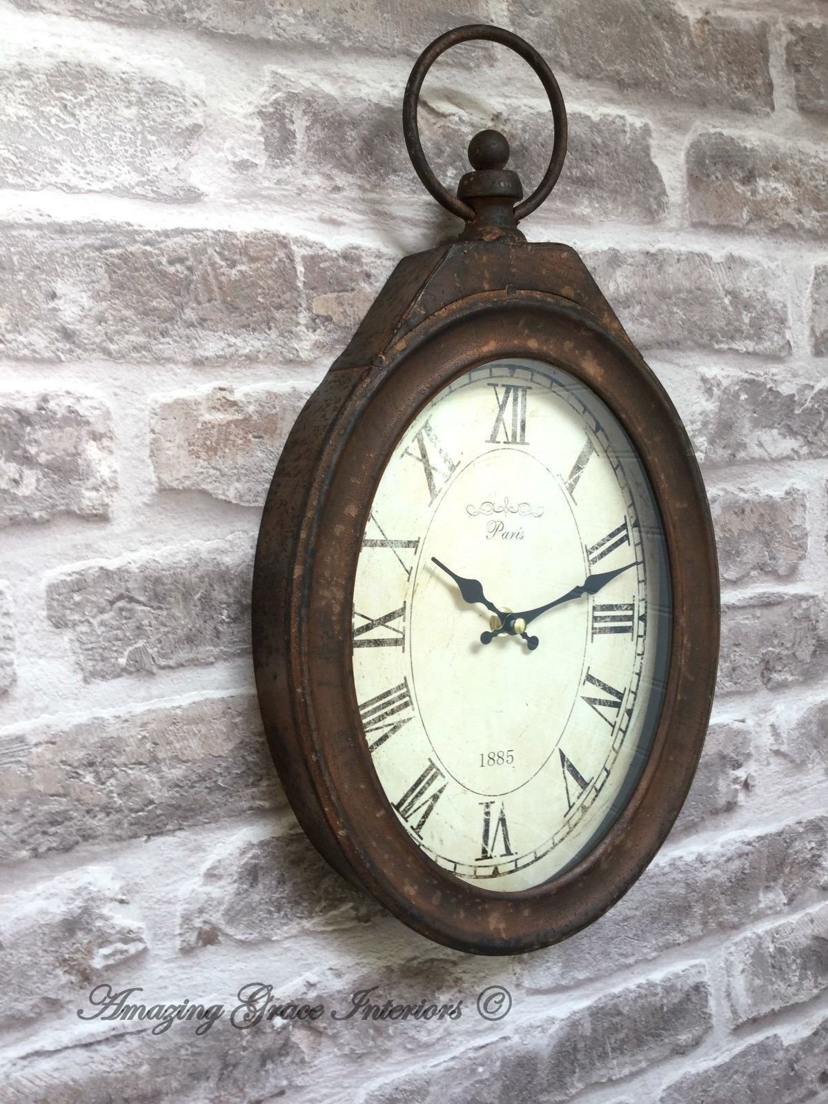 Buy French Vintage Style Metal Pocket Watch Wall Clock Fob Watch Paris