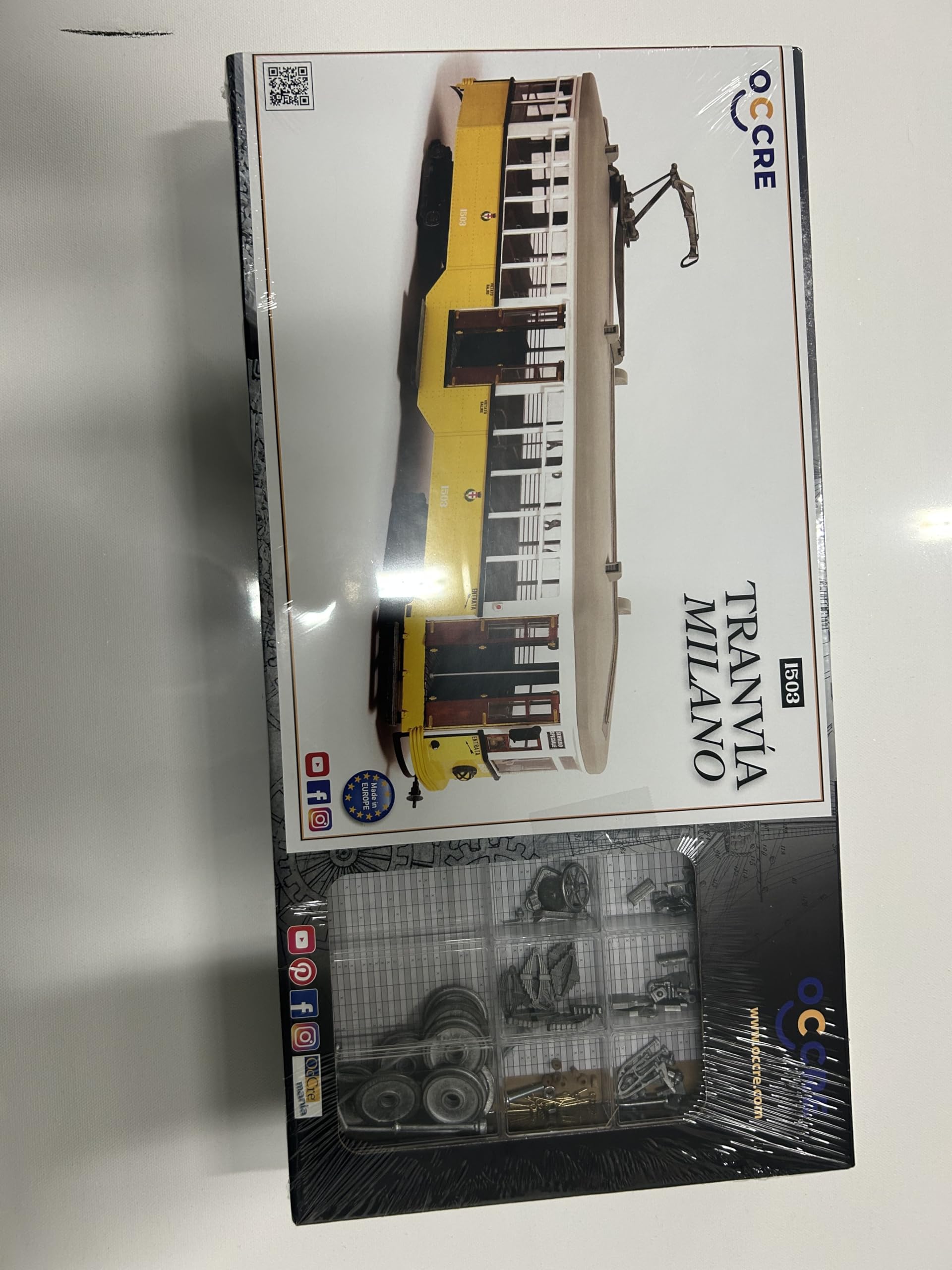 Occre Tram Milano 1503,kit da montare in legno e metallo, Scala 1:24, 591x212x116 mm