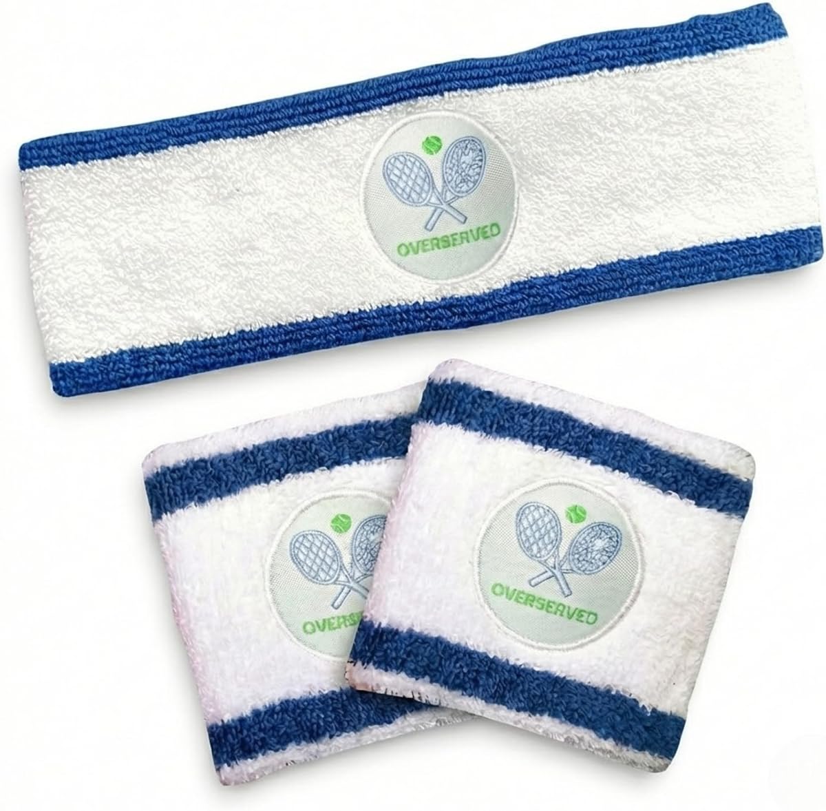 Sweatbands Pickleball Golf Tennis Great Gift or for Your Sports or Team Wristband Sports Band Set Including Towel Wrist and Head Sweatbands